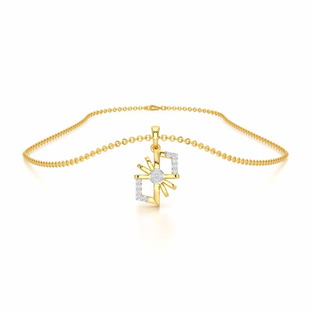 Luminous Essence Silver Pendant - Yellow Gold - Image 3