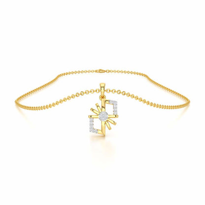 Luminous Essence Silver Pendant - Yellow Gold - Image 3