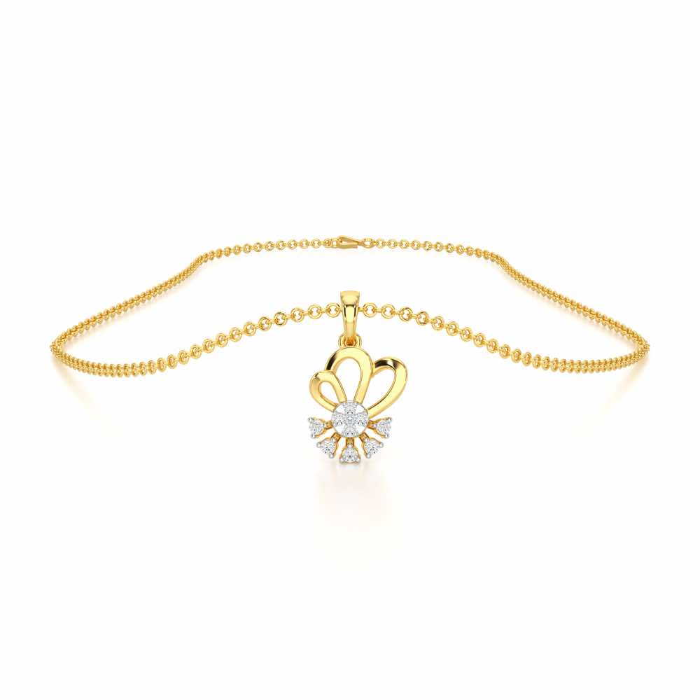 Graceful Glow Silver Pendant - Yellow Gold - Image 3