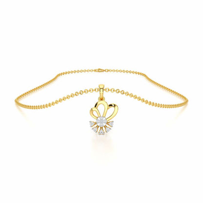 Graceful Glow Silver Pendant - Yellow Gold - Image 3