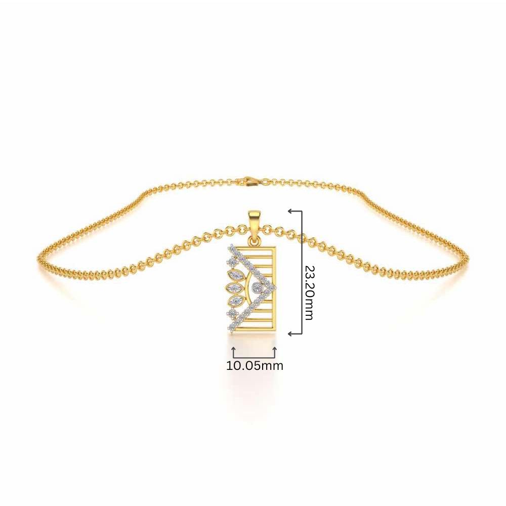 Lanee Crown Pendant - Yellow Gold - Image 4