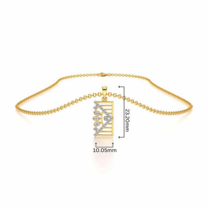 Lanee Crown Pendant - Yellow Gold - Image 4