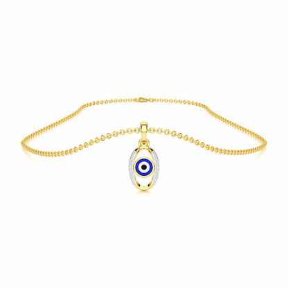Divine Watcher Silver Pendant - Yellow Gold - Image 3