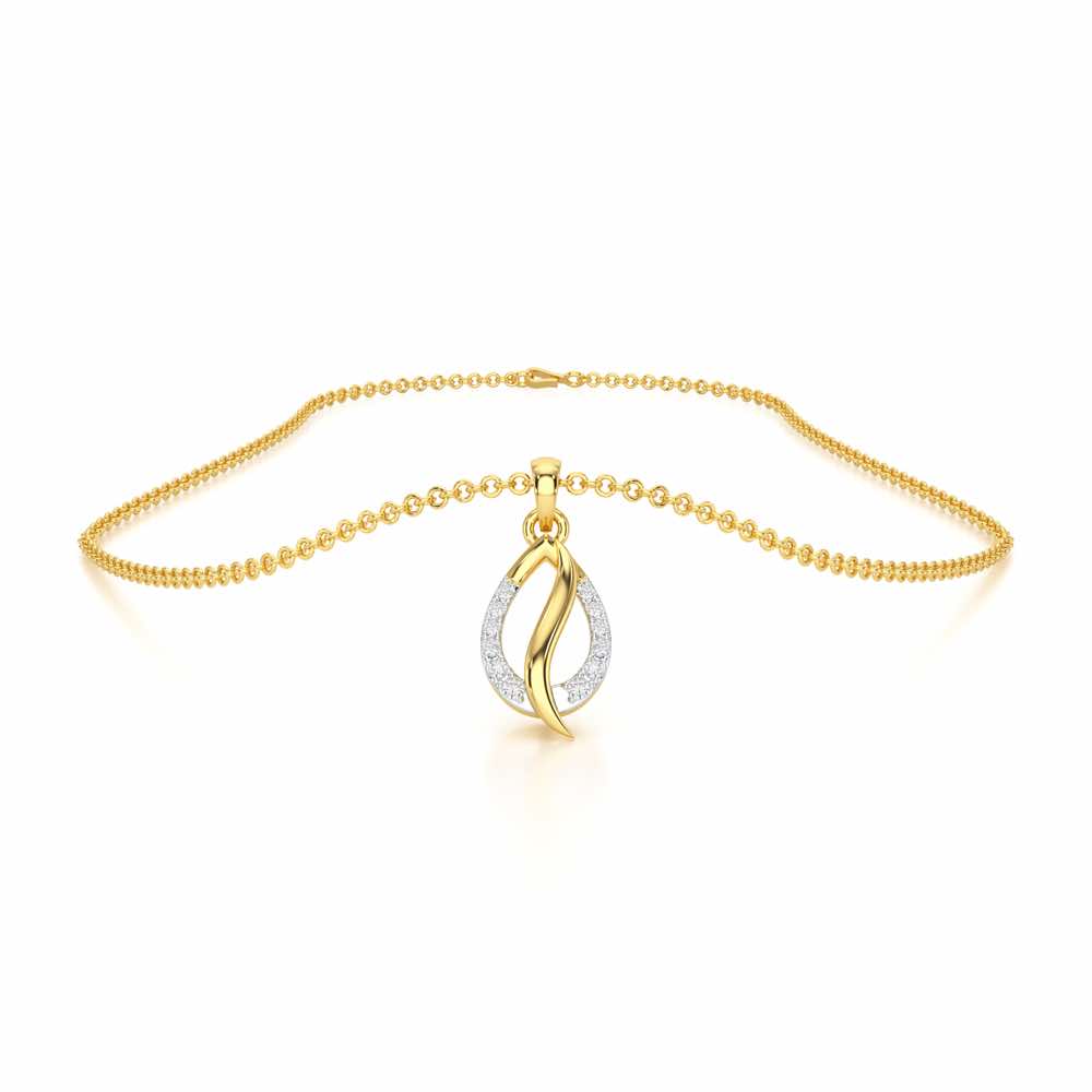Ethereal Shine Silver Pendant - Yellow Gold - Image 3