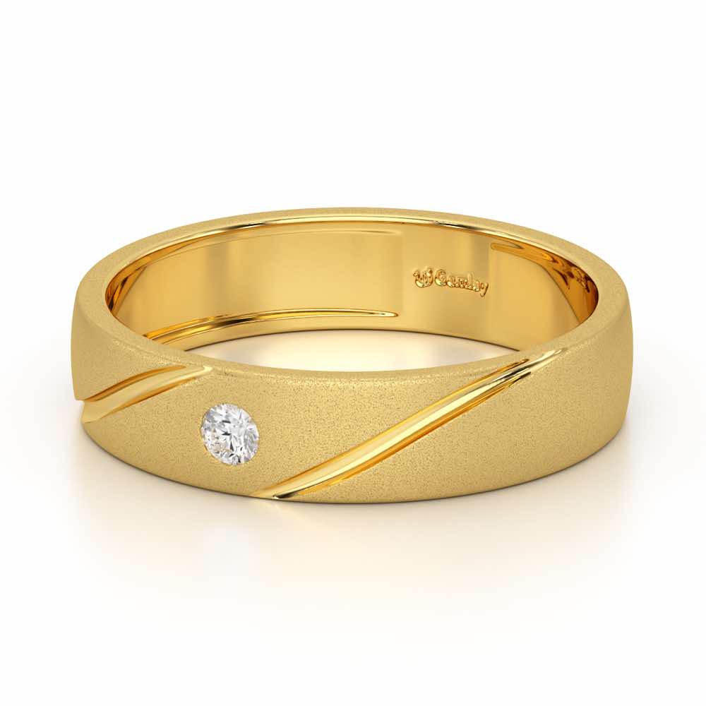 Fiora Glow Silver ring For Men - Yellow Gold - Image 3