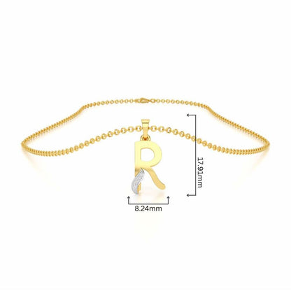 R-Spark Silver Pendant - Yellow Gold - Image 4
