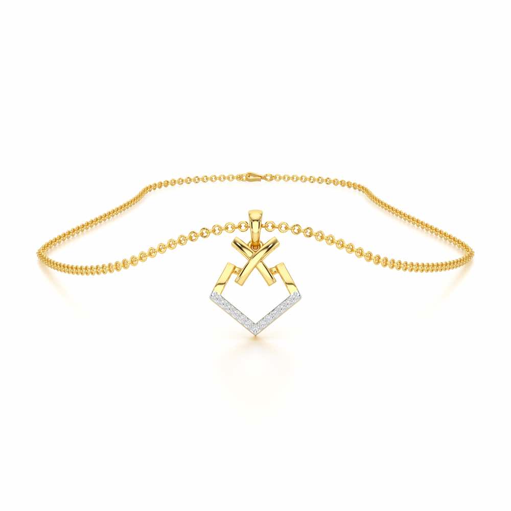 Cross Glow Silver Pendant - Yellow Gold - Image 3