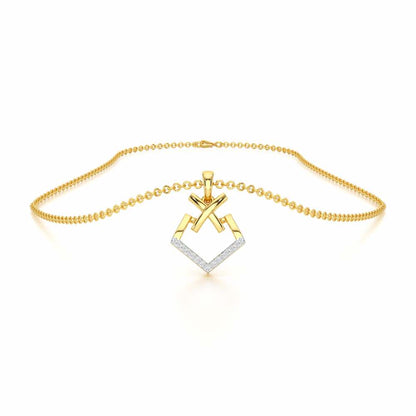 Cross Glow Silver Pendant - Yellow Gold - Image 3