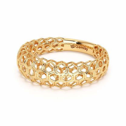 Mila Silver Ring - Yellow Gold - Image 3