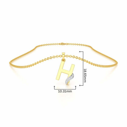 H-Spark Silver Pendant - Yellow Gold - Image 4