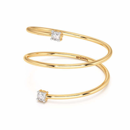 Twinkle Spring Silver Ring - Yellow Gold - Image 3