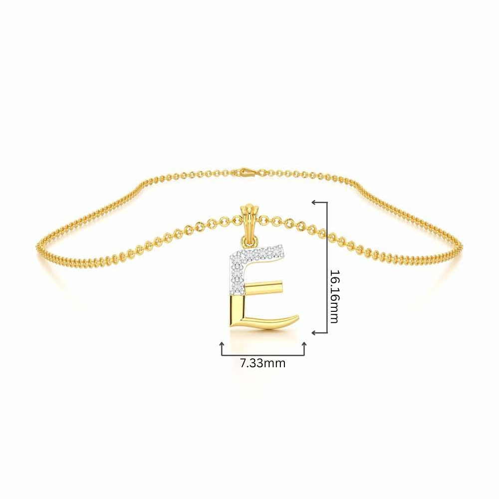 E-Luke Silver Pendant - Yellow Gold - Image 4
