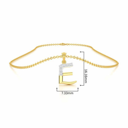E-Luke Silver Pendant - Yellow Gold - Image 4