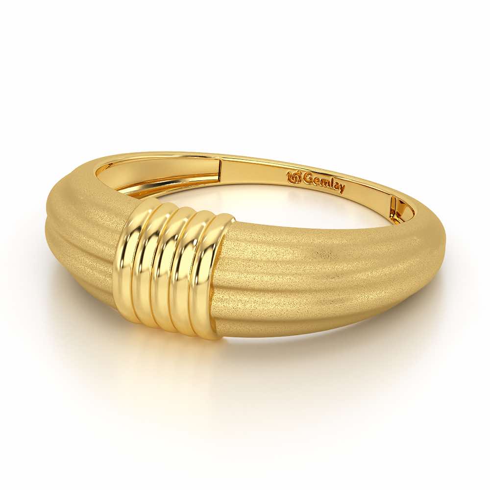 Jasmine Silver Ring - Yellow Gold - Image 3