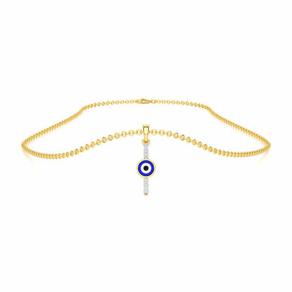 Warding Gaze Silver Pendant - Yellow Gold - Image 3