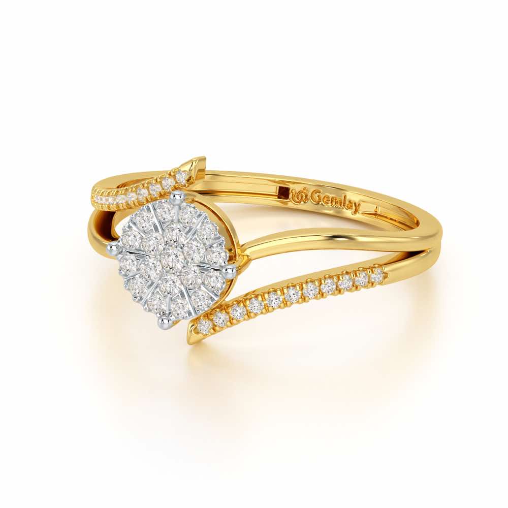 Shine Source Silver Ring - Yellow Gold - Image 3