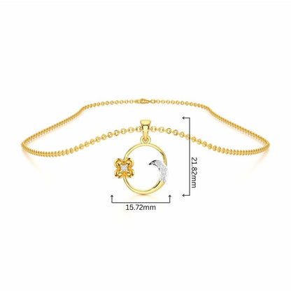 O-Glint Silver Pendant - Yellow Gold - Image 4