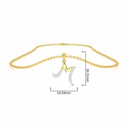 M-Luke Silver Pendant - Yellow Gold - Image 4