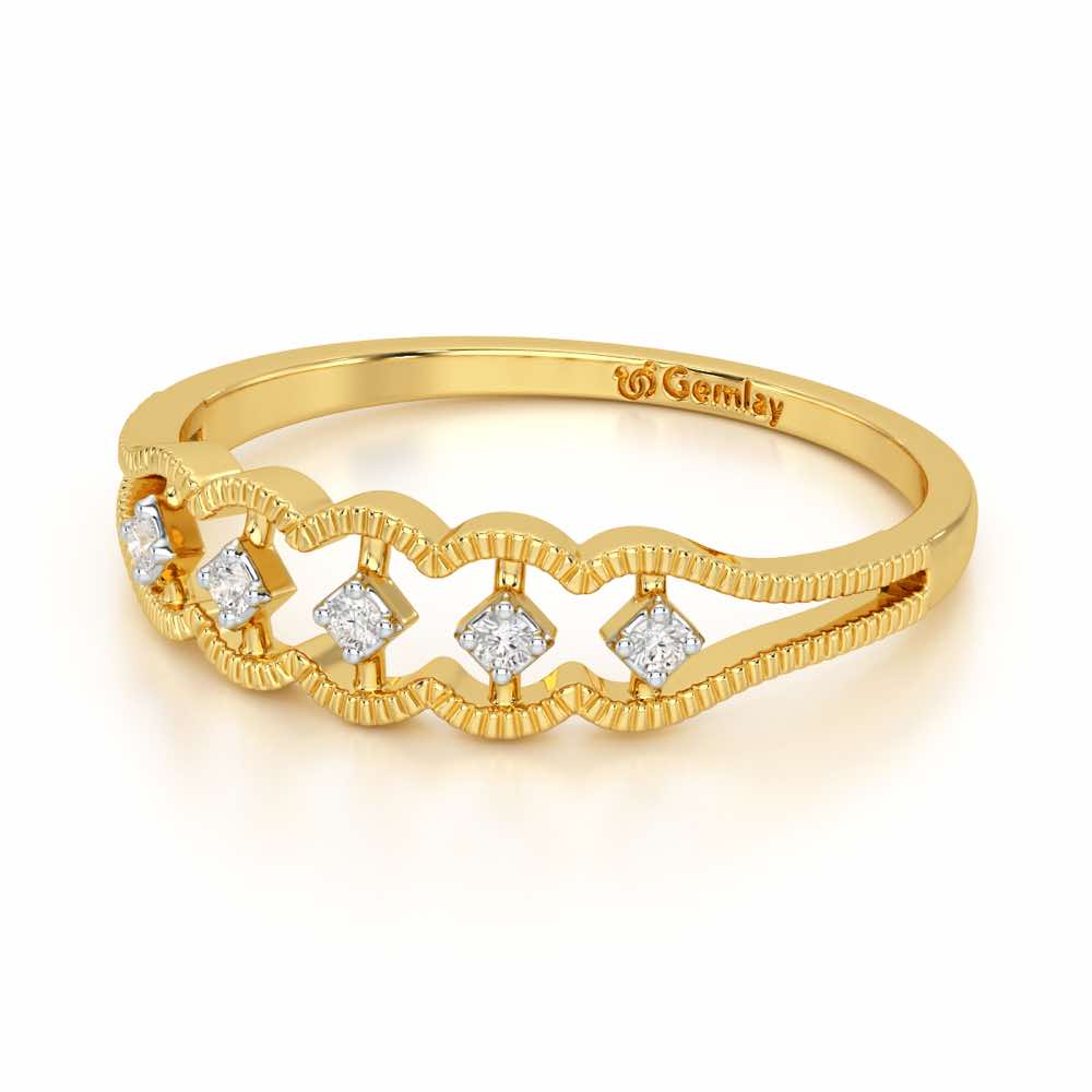 Glow Dance Silver Ring - Yellow Gold - Image 3