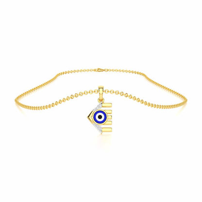 Fate Protector Silver Pendant - Yellow Gold - Image 3
