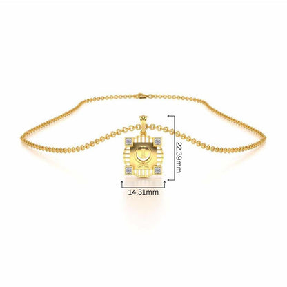 Navi Silver Pendant - Yellow Gold - Image 4