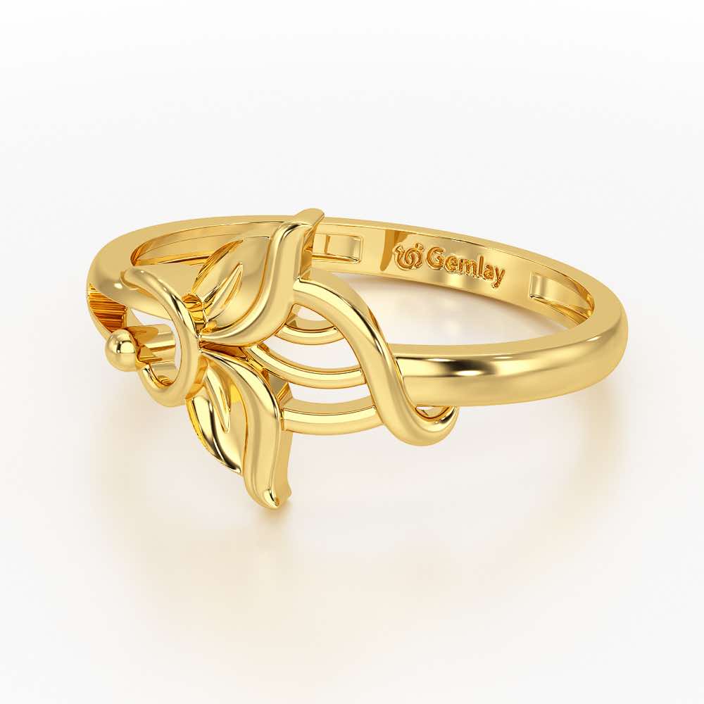 Knox Mystery Silver Ring For Women - Yellow Gold - Image 3