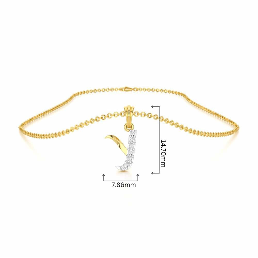 Y-Luke Silver Pendant - Yellow Gold - Image 4