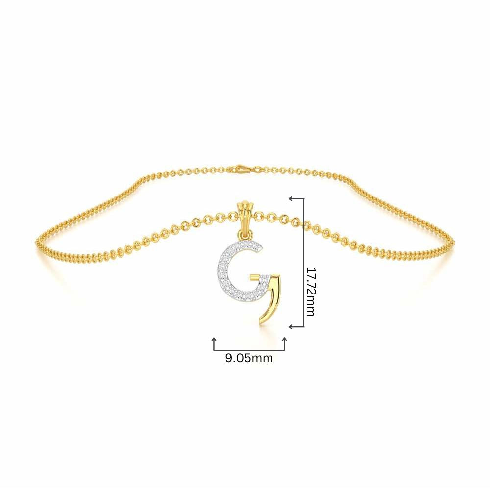 G-Luke Silver Pendant - Yellow Gold - Image 4