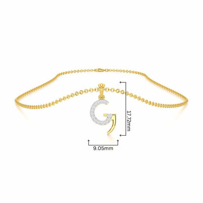 G-Luke Silver Pendant - Yellow Gold - Image 4