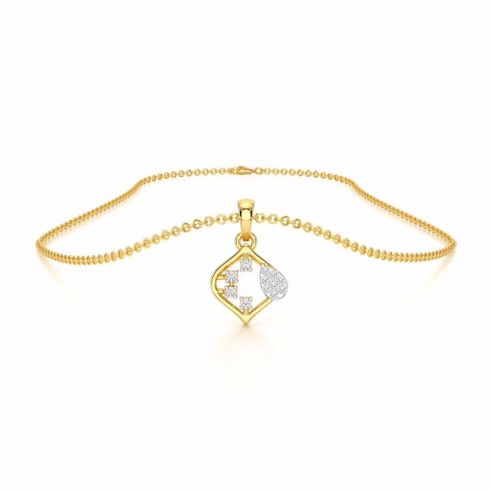 Starlit Charm Silver Pendant - Yellow Gold - Image 3
