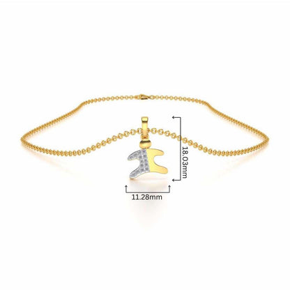 Young One Silver Pendant - Yellow Gold - Image 4