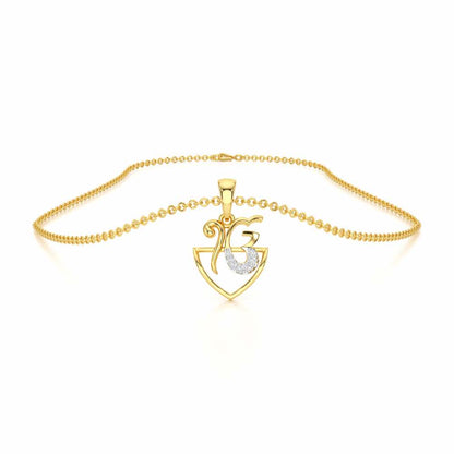 Onkar Aura Silver Pendant - Yellow Gold - Image 3