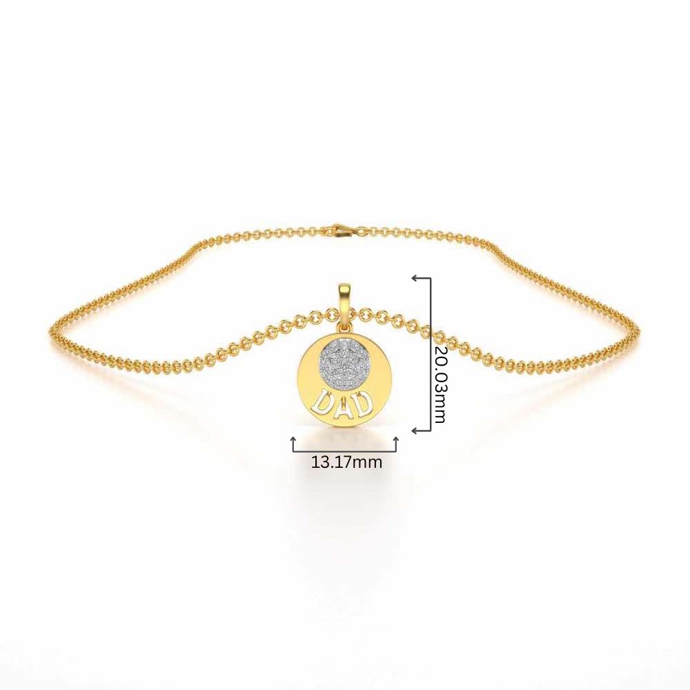 Dadcare Silver Pendant - Yellow Gold - Image 4