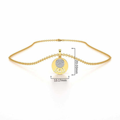 Dadcare Silver Pendant - Yellow Gold - Image 4