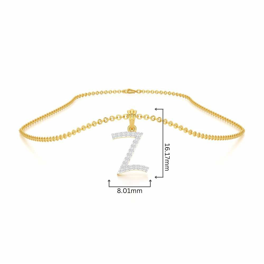 Z-Luke Silver Pendant - Yellow Gold - Image 4