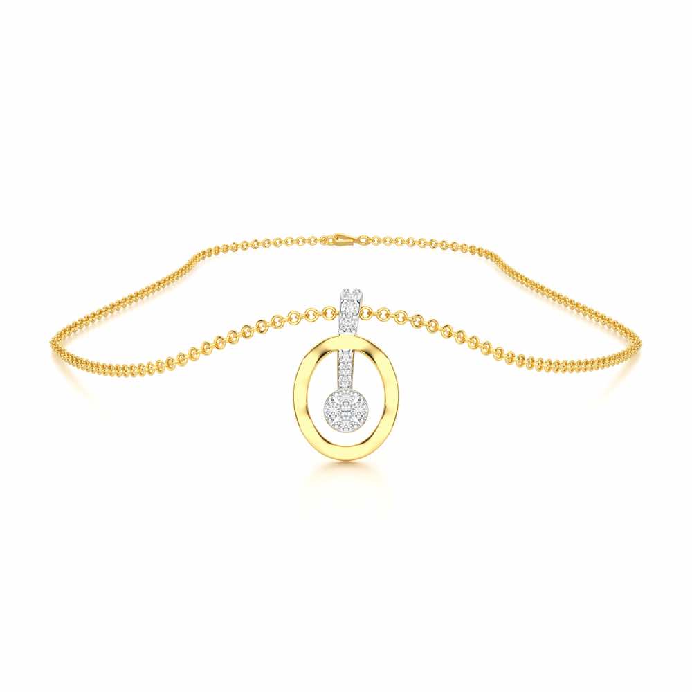 Moonlit Grace Silver Pendant - Yellow Gold - Image 3
