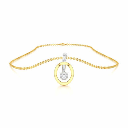 Moonlit Grace Silver Pendant - Yellow Gold - Image 3