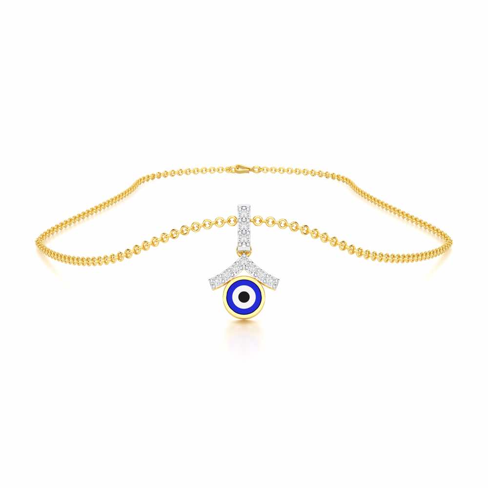 Eternal Shield Silver Pendant - Yellow Gold - Image 3