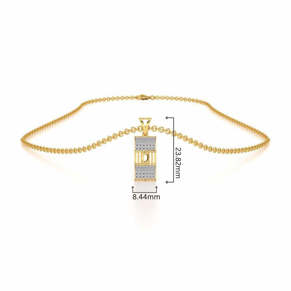 Hanka Silver Pendant - Yellow Gold - Image 4