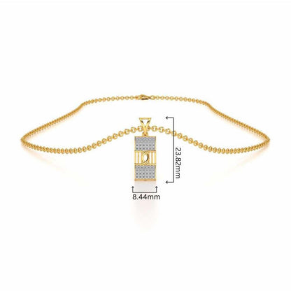 Hanka Silver Pendant - Yellow Gold - Image 4