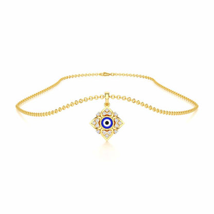 Watchful Charm Silver Pendant - Yellow Gold - Image 3