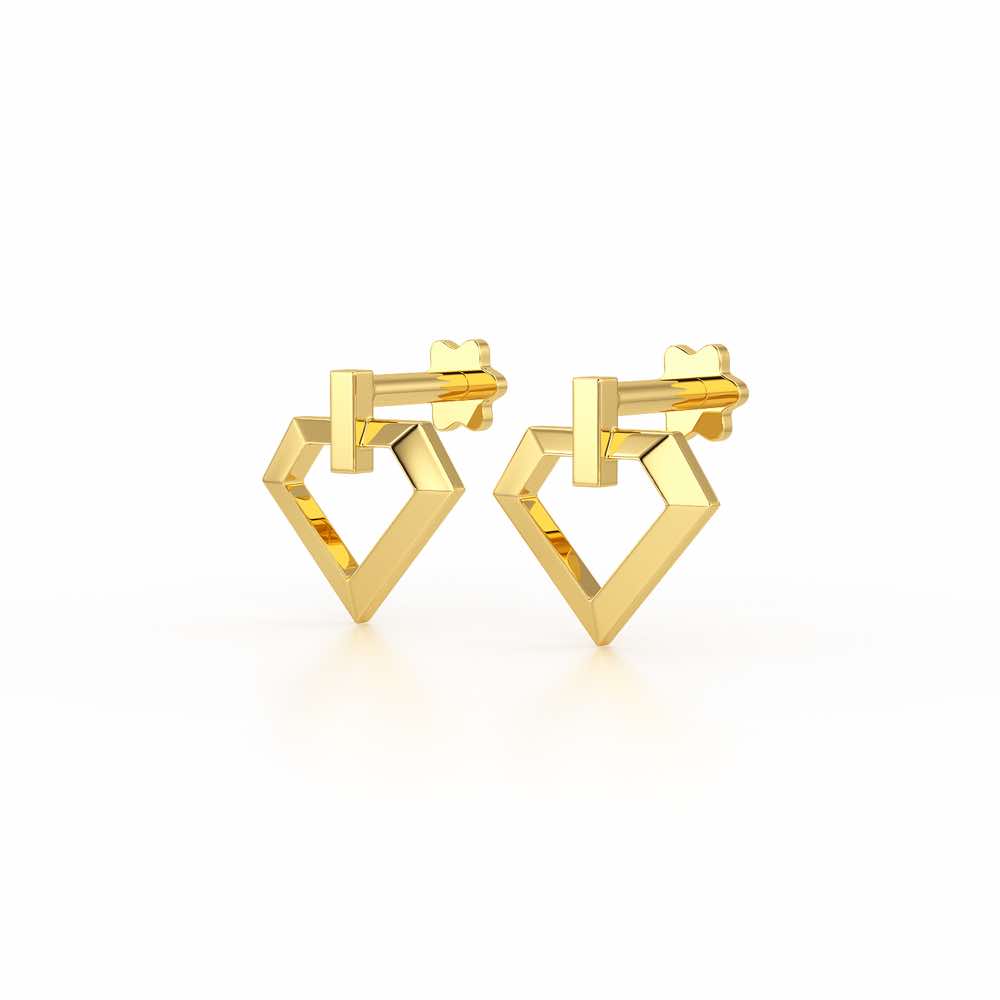 Silver Whispers Earrings - Yellow Gold - Image 3