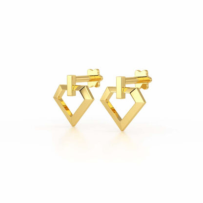 Silver Whispers Earrings - Yellow Gold - Image 3