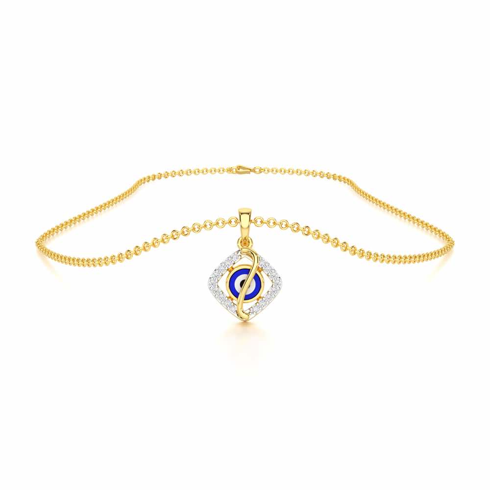 Protective Spark Silver Pendant - Yellow Gold - Image 3