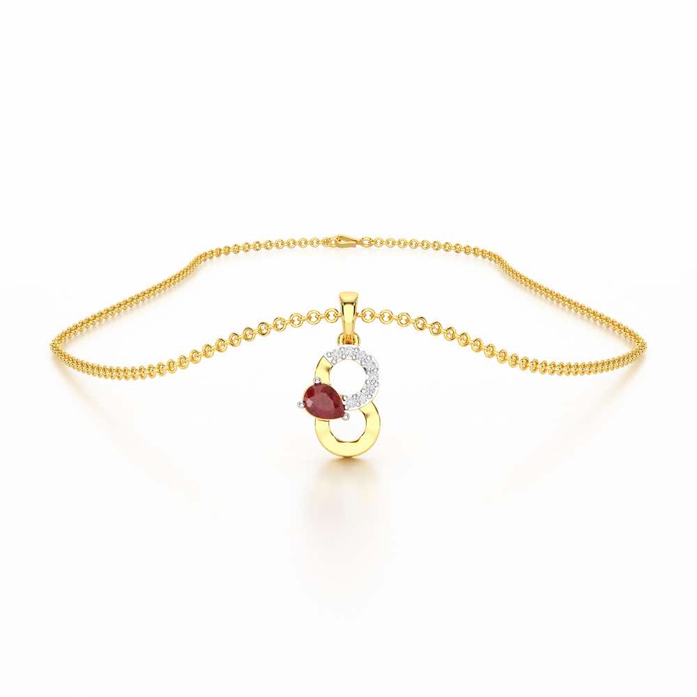 Golden Glimmer Silver Pendant - Yellow Gold - Image 3