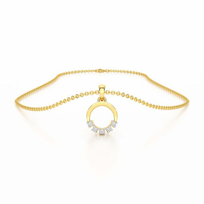 Aura Elegance Silver Pendant - Yellow Gold - Image 3