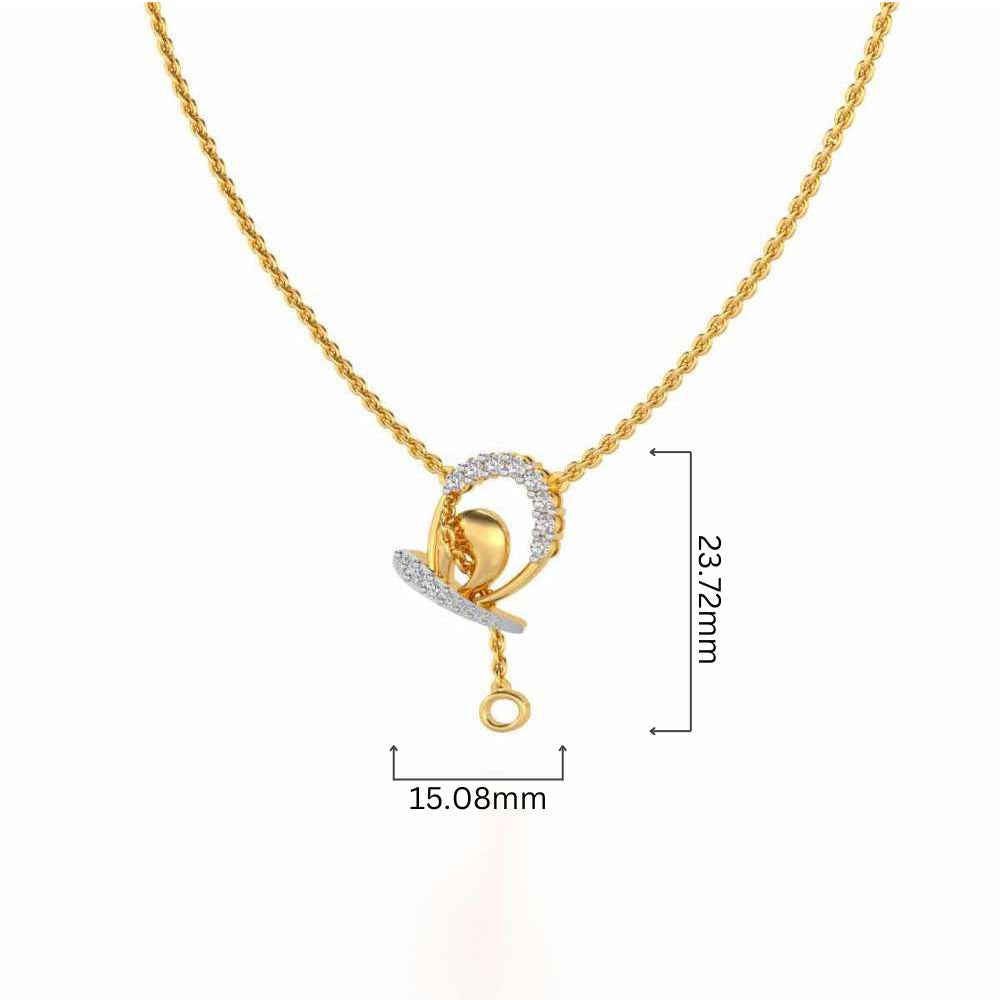 Rigel Silver Pendant - Yellow Gold - Image 4