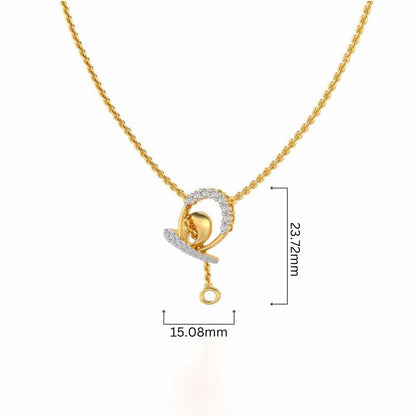 Rigel Silver Pendant - Yellow Gold - Image 4