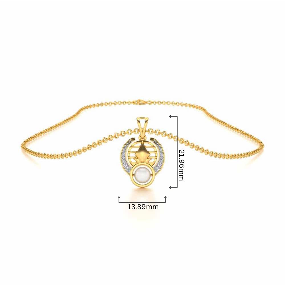 Regulus Silver Pendant - Yellow Gold - Image 4