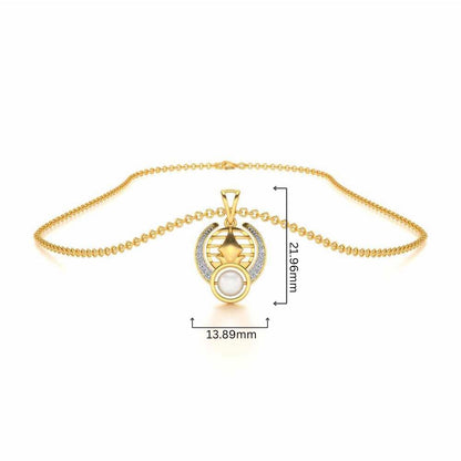 Regulus Silver Pendant - Yellow Gold - Image 4